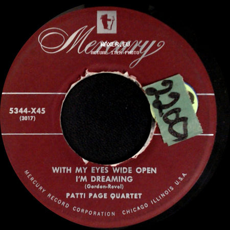 Patti Page / Patti Page Quartet - Oklahoma Blues / With My Eyes Wide Open I'm Dreaming side B