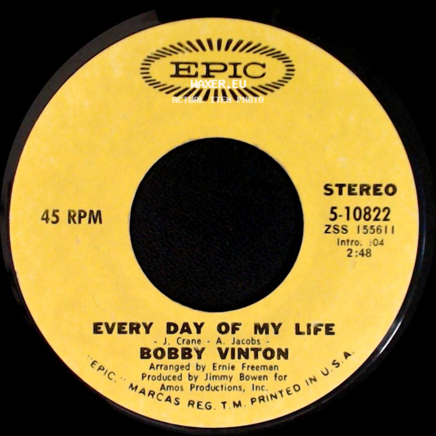 Bobby Vinton - You Can Do It To Me Anytime / Every Day Of My Life side B