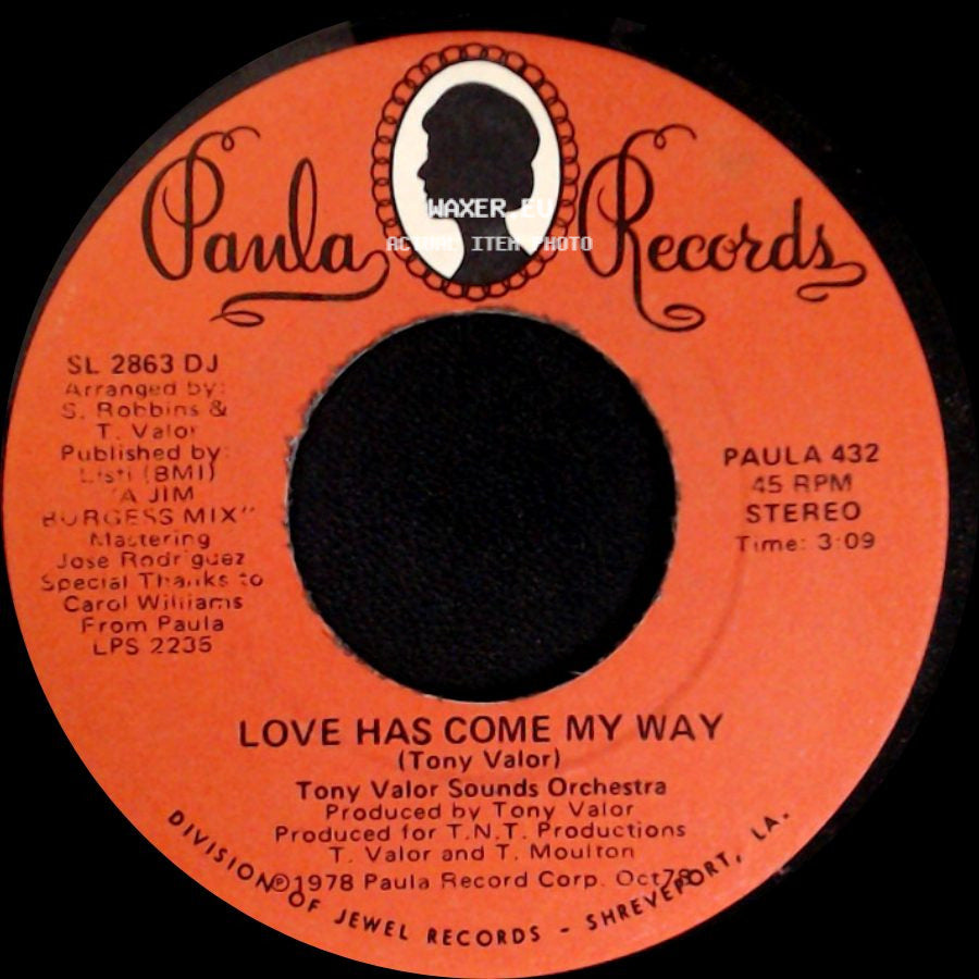 Tony Valor Sounds Orchestra - Love Has Come My Way / Opus 22 (Instrumental) side A