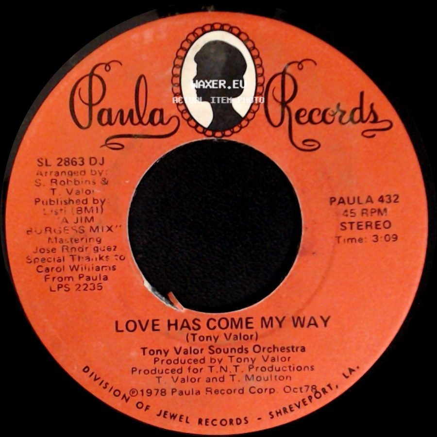 Tony Valor Sounds Orchestra - Opus 22 (Instrumental) / Love Has Come My Way side B