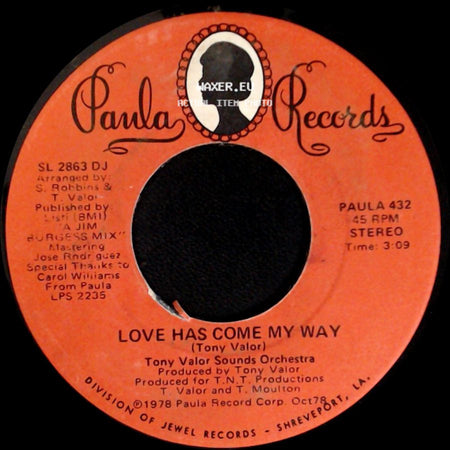 Tony Valor Sounds Orchestra - Opus 22 (Instrumental) / Love Has Come My Way side B