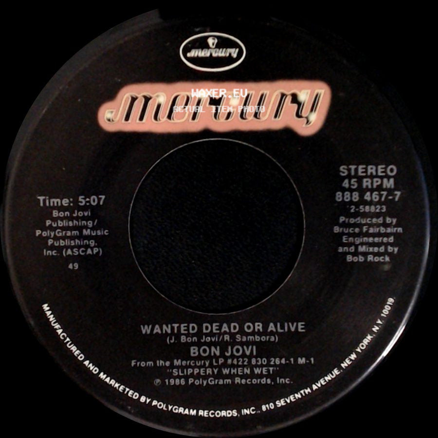 Bon Jovi - I'd Die For You / Wanted Dead Or Alive side B