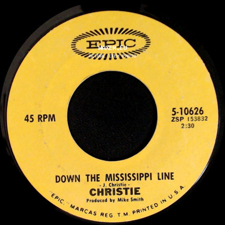Christie - Yellow River / Down The Mississippi Line side B