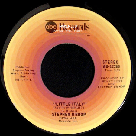 Stephen Bishop - On And On / Little Italy side B