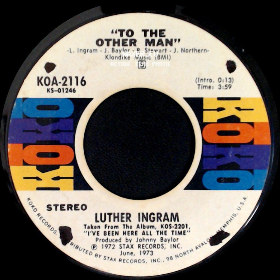 Luther Ingram - To The Other Man / Love Ain't Gonna Run Me Away side A