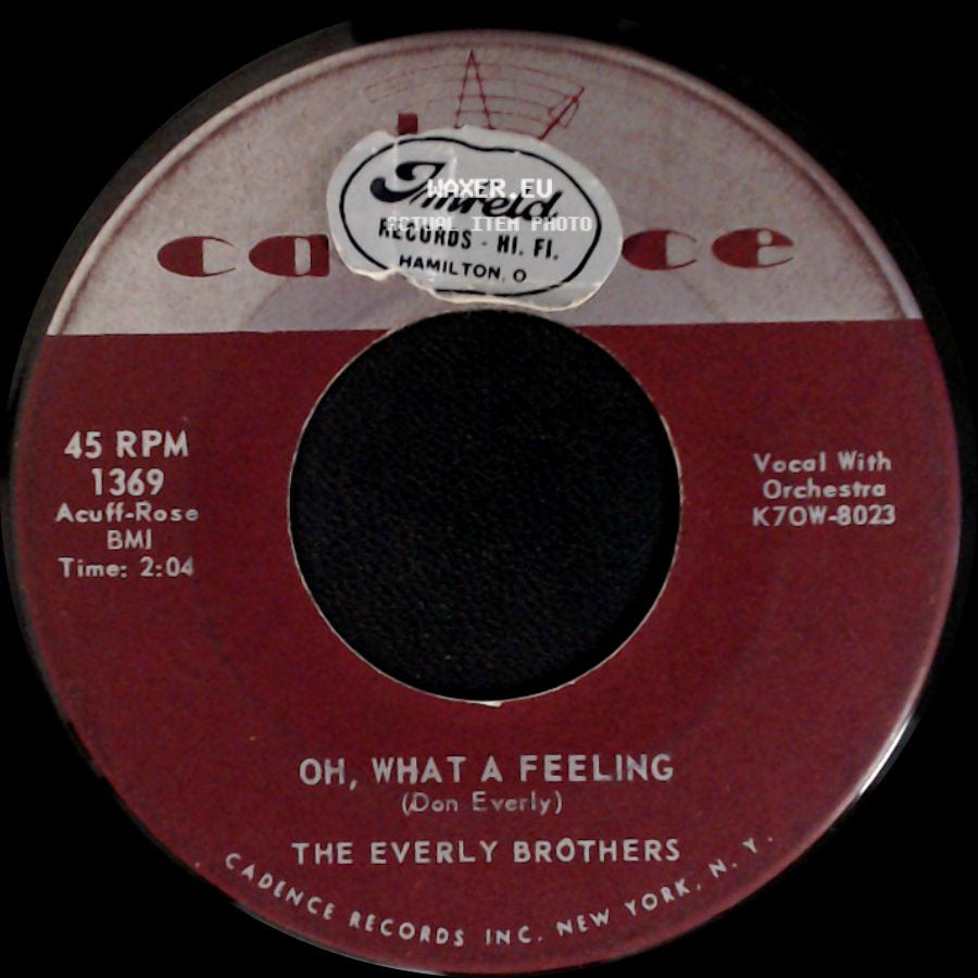 The Everly Brothers - 'til I Kissed You / Oh, What A Feeling side B