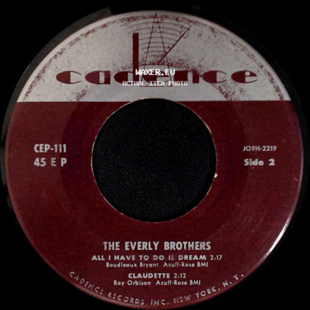 The Everly Brothers - Unknown Title A / All I Have To Do Is Dream / Claudette side B