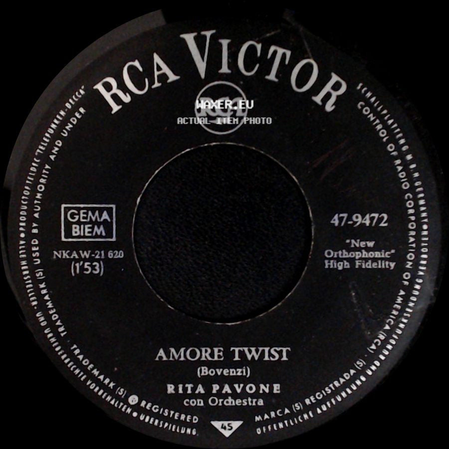 Rita Pavone - Amore Twist / Cuore side A