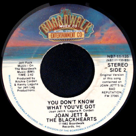 Joan Jett & The Blackhearts - I Love Rock 'n Roll / You Don't Know What You've Got side B