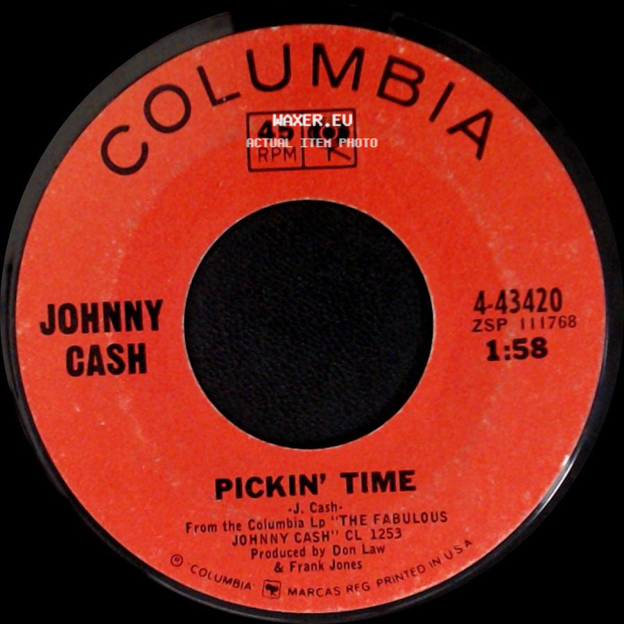 Johnny Cash - Happy To Be With You / Pickin' Time side B