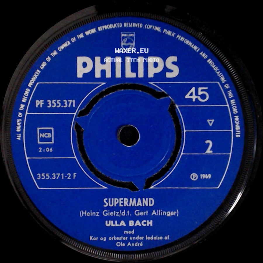 Ulla Bach - Din Gamle Automobil / Supermand side B
