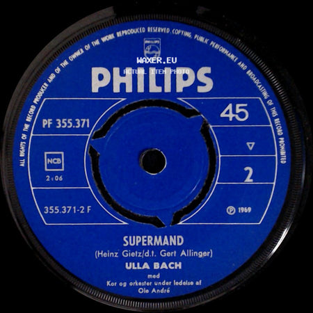 Ulla Bach - Din Gamle Automobil / Supermand side B