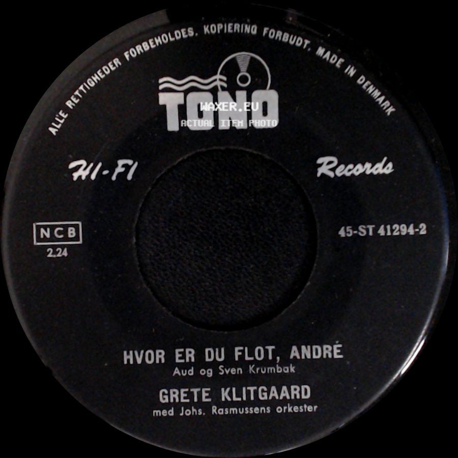 Grete Klitgaard - Hvor Er Du Flot, André / Han Skal I Glas Og Ramme side A