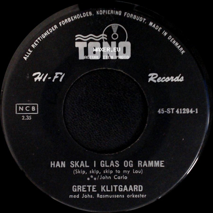 Grete Klitgaard - Hvor Er Du Flot, André / Han Skal I Glas Og Ramme side B