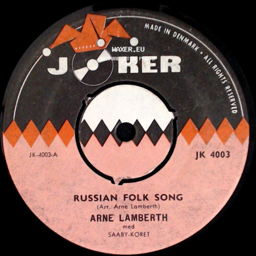 Arne Lamberth Med Saaby-Koret / Arne Lamberth - Midnight Blues / Russian Folk Song side B