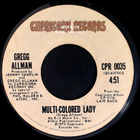 Gregg Allman - Multi-Colored Lady / Midnight Rider side A