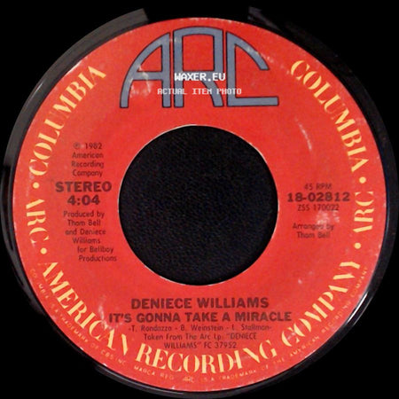 Deniece Williams - A Part Of Love / It's Gonna Take A Miracle side B