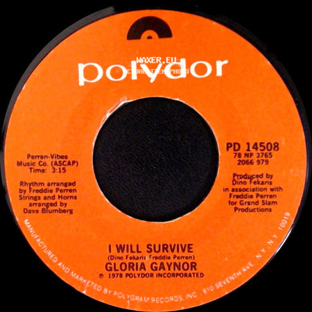 Gloria Gaynor - I Will Survive / Substitute side A