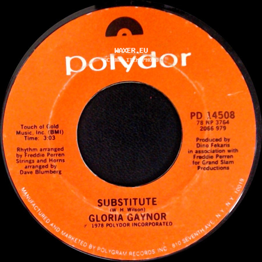 Gloria Gaynor - I Will Survive / Substitute side B