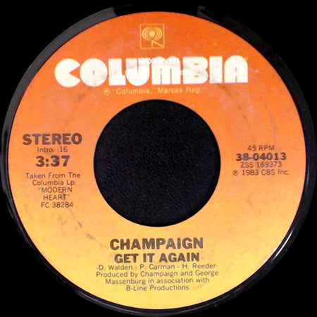 Champaign - Get It Again / Let Your Body Rock side A