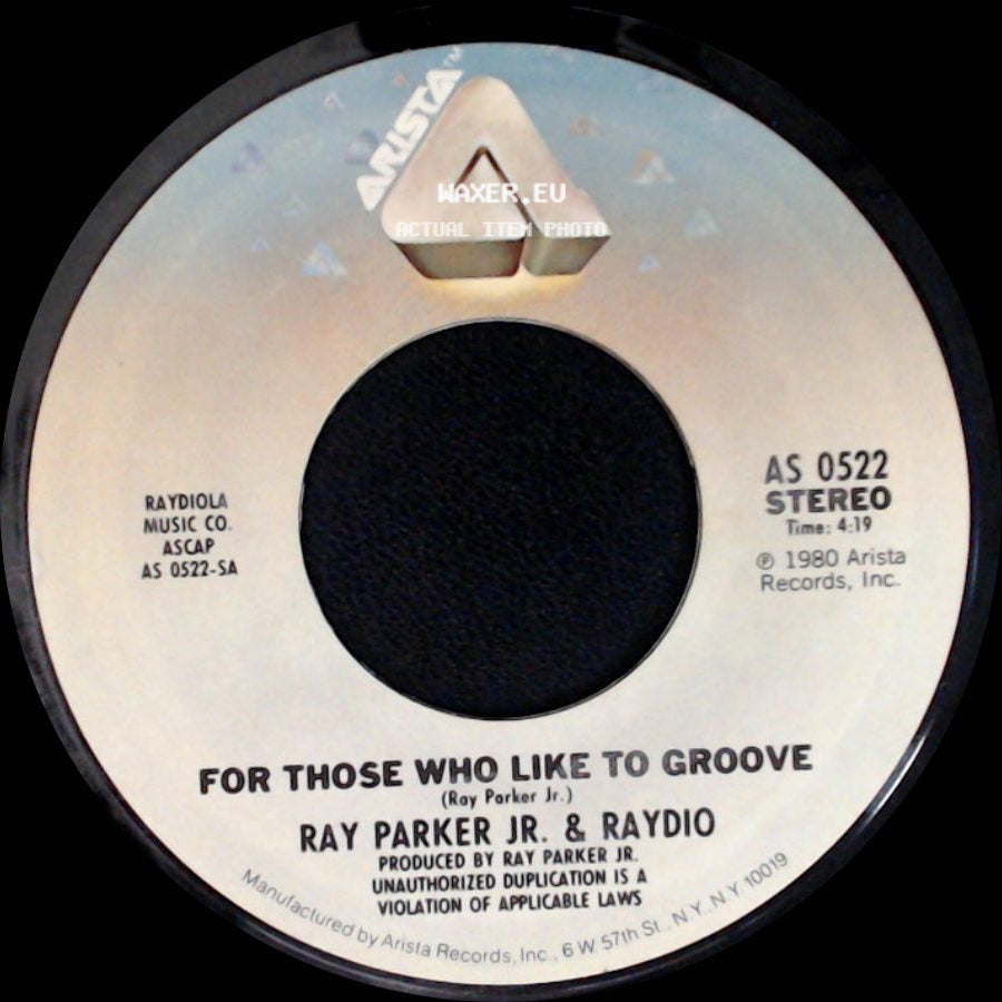 Ray Parker Jr. & Raydio - Can't Keep From Cryin' / For Those Who Like To Groove side B