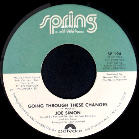 Joe Simon - Going Through These Changes / I Can't Stand A Liar side A