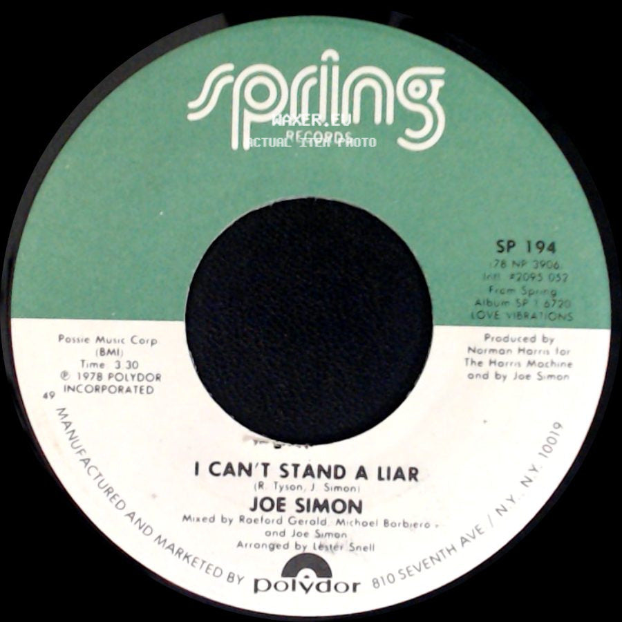 Joe Simon - Going Through These Changes / I Can't Stand A Liar side B