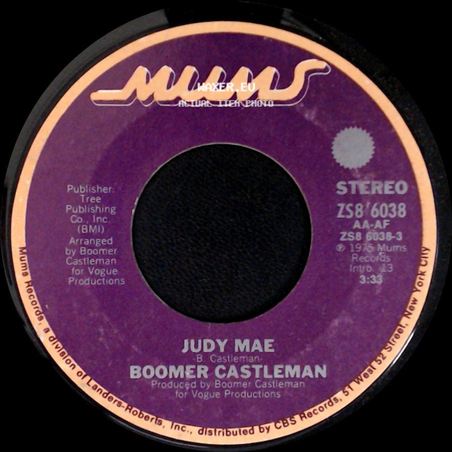 Boomer Castleman - Judy Mae / Three Feet High And Growin' side A