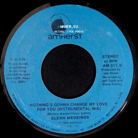 Glenn Medeiros - Nothing's Gonna Change My Love For You / Nothing's Gonna Change My Love For You (Instrumental Mix) side B
