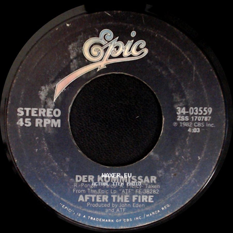 After The Fire - Dancing In The Shadows / Der Kommissar side B