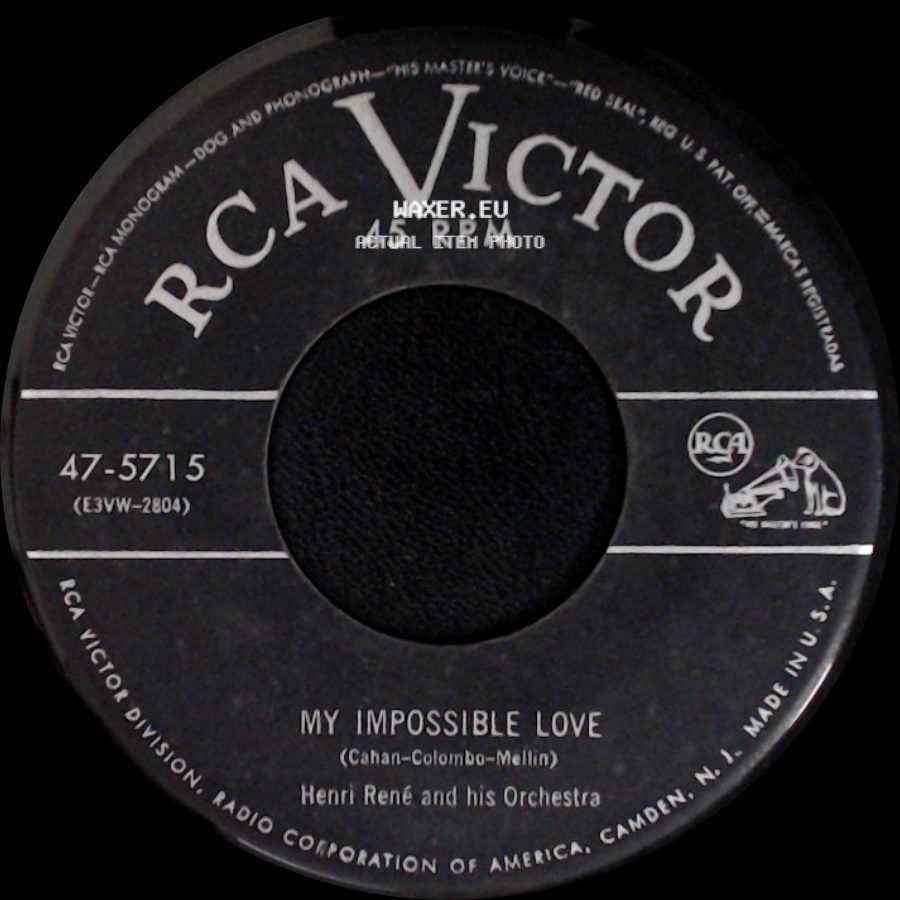 Henri René's Musette And Chorus / Henri René And His Orchestra - The Happy Wanderer / My Impossible Love side B