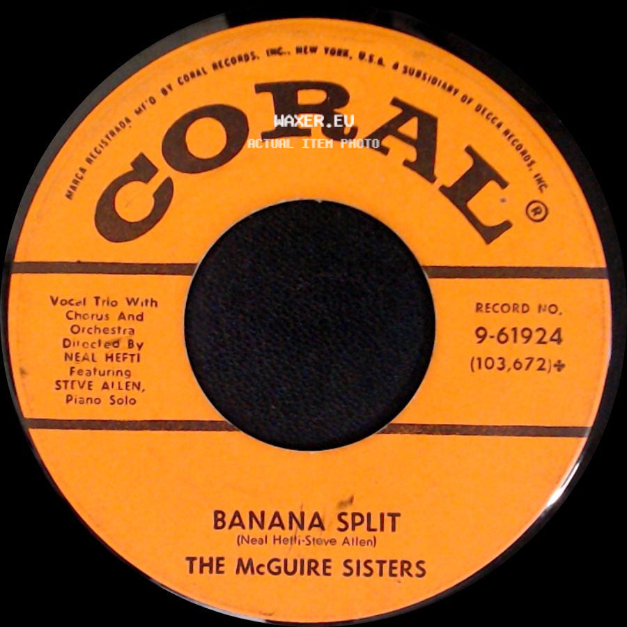 The Mcguire Sisters - Banana Split / Sugartime side A