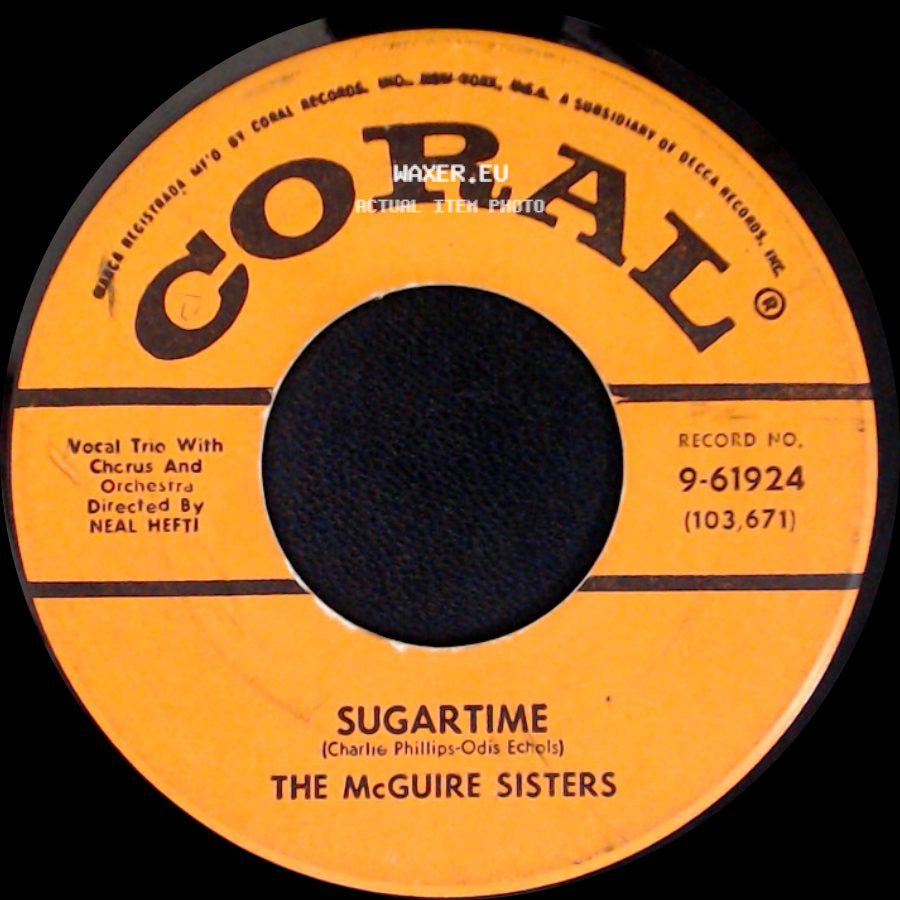 The Mcguire Sisters - Banana Split / Sugartime side B