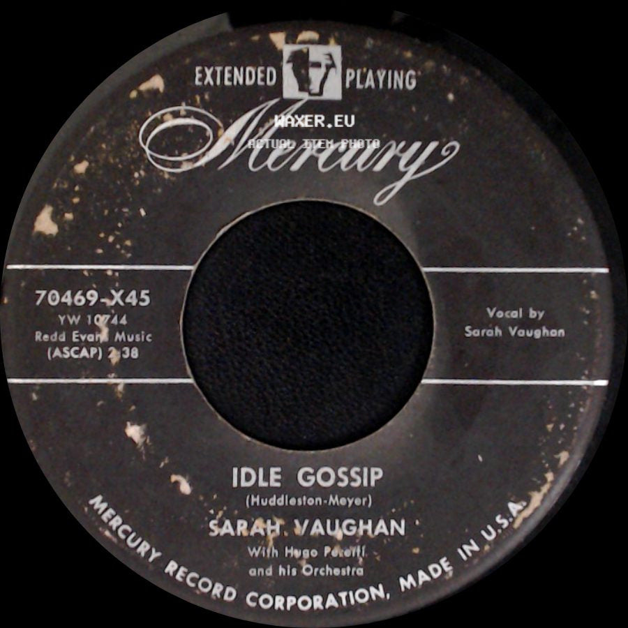 Sarah Vaughan - Idle Gossip / Make Yourself Comfortable side A