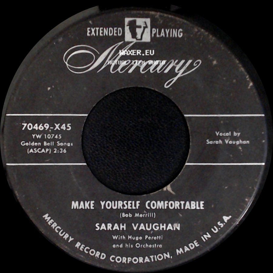 Sarah Vaughan - Idle Gossip / Make Yourself Comfortable side B