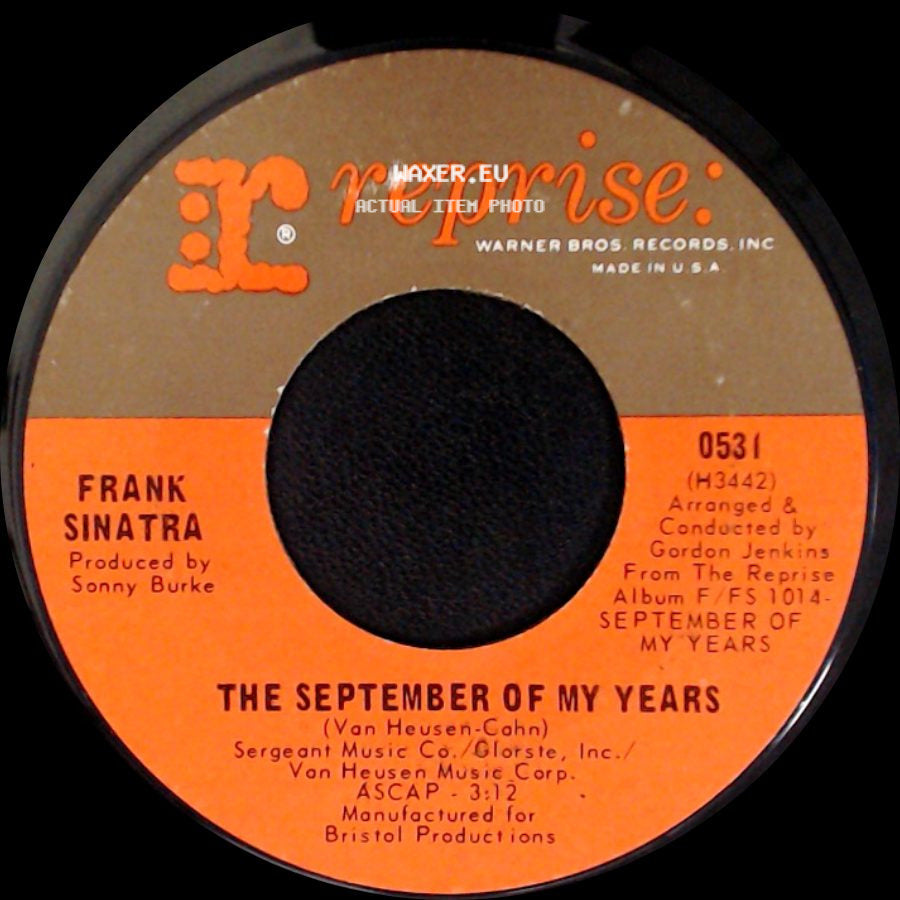 Frank Sinatra - The September Of My Years / That's Life side A