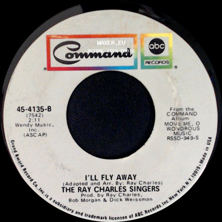The Ray Charles Singers - Move Me, O Wondrous Music / I'll Fly Away side B