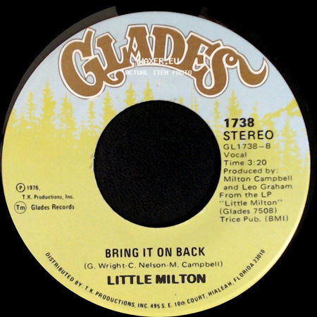 Little Milton - Baby It Ain't No Way / Bring It On Back side B
