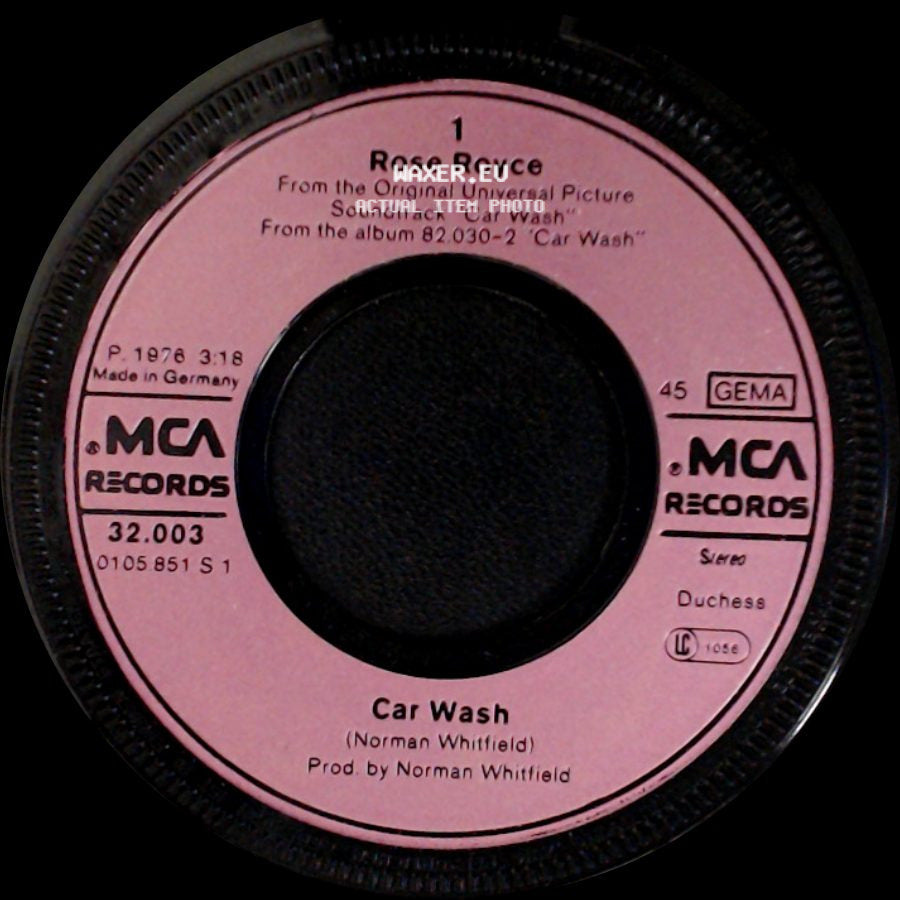 Rose Royce - Car Wash / Water side A