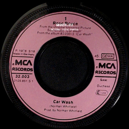 Rose Royce - Car Wash / Water side A