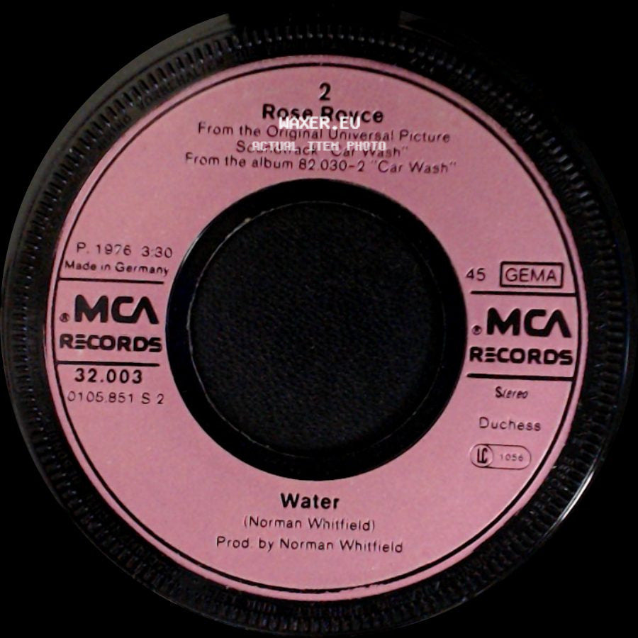 Rose Royce - Car Wash / Water side B