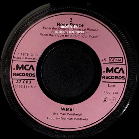 Rose Royce - Car Wash / Water side B