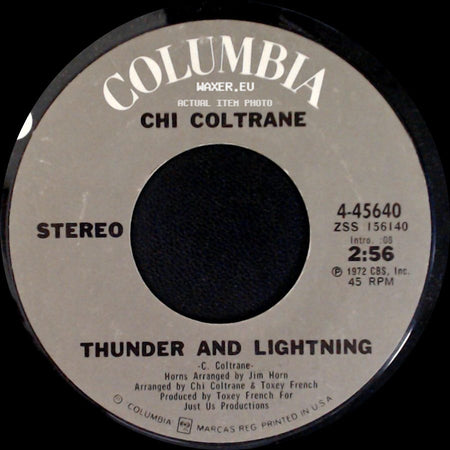 Chi Coltrane - Thunder And Lightning / Time To Come In side A