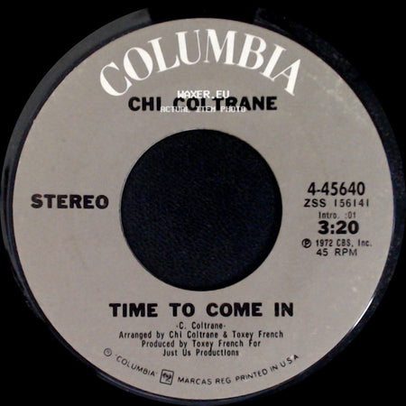 Chi Coltrane - Thunder And Lightning / Time To Come In side B