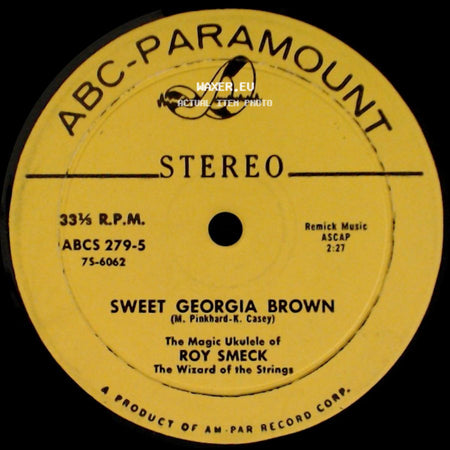Roy Smeck - Honolulu Capers / Sweet Georgia Brown side B