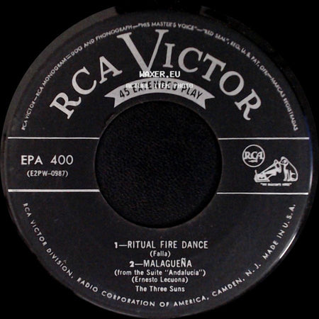 The Three Suns - The Syncopated Clock / Delicado / Ritual Fire Dance / Malagueña side B