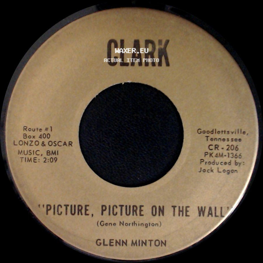 Glenn Minton - Picture, Picture On The Wall / Lonely, Lonely side A