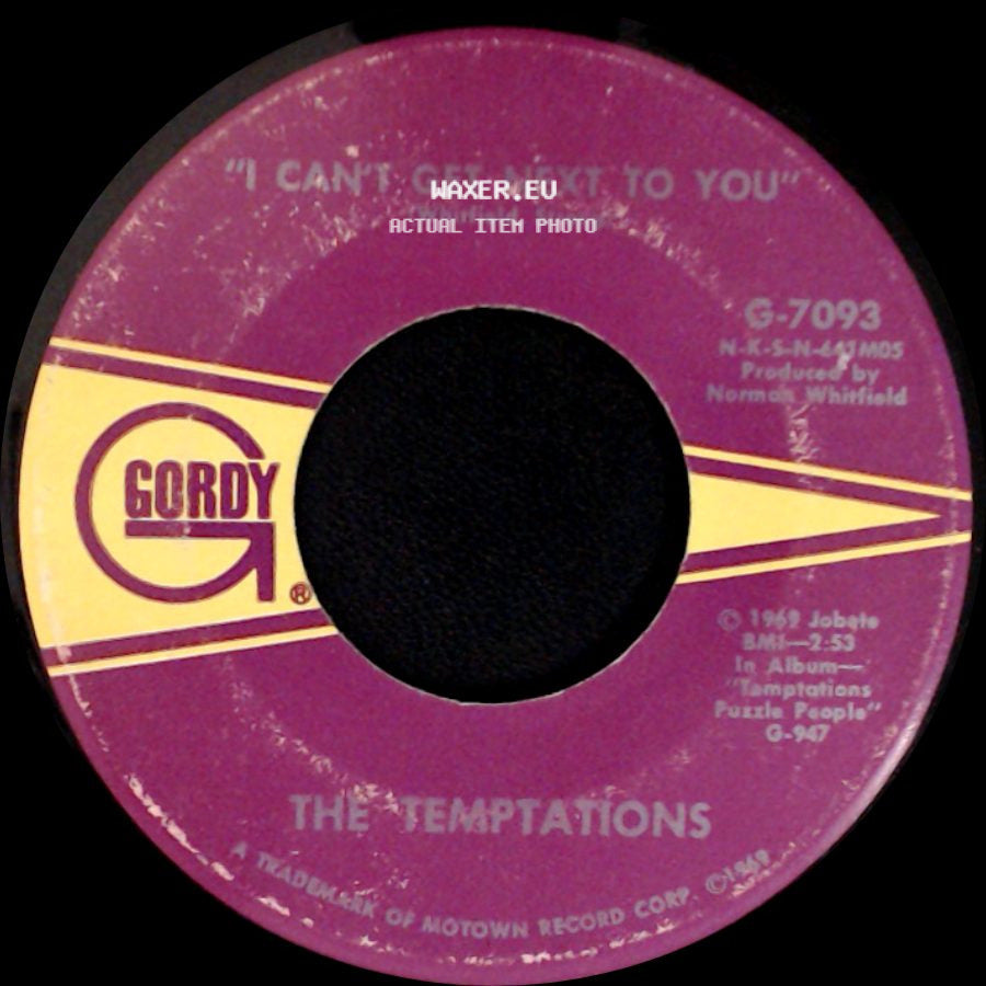The Temptations - I Can't Get Next To You / Running Away Ain't Gonna Help You side A