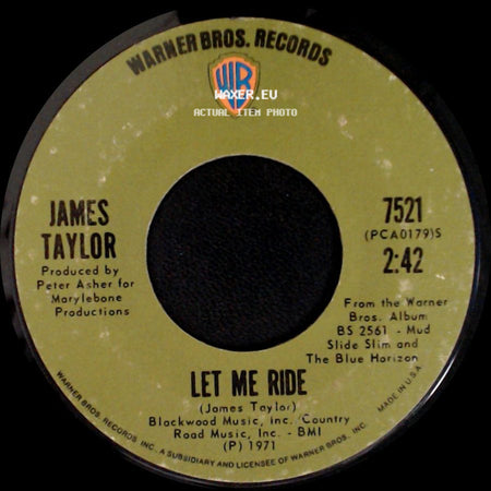 James Taylor - Long Ago And Far Away / Let Me Ride side B