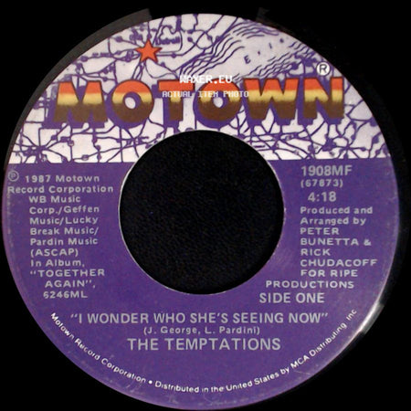 The Temptations - I Wonder Who She's Seeing Now / Girls (They Like It) side A